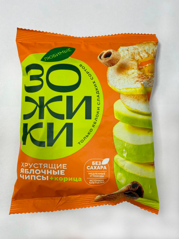 №1 Зожики Яблочные+корица чипсы, 25г  в Краснокаменске