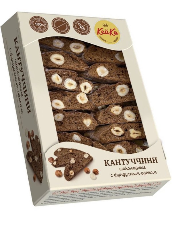 №3 Кей Ко Кантуччини шоколадные с фундучным орехом, 200г  в Краснокаменске