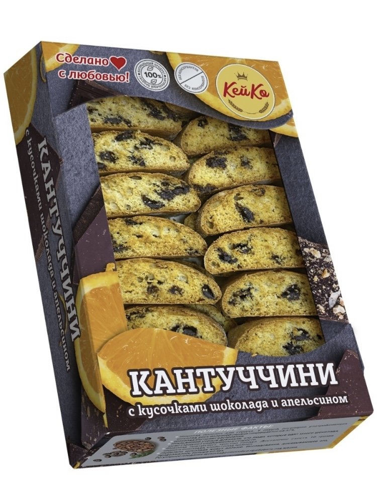  Кей Ко Кантуччини с кусочками шоколада и апельсином, 200г   в Краснокаменске