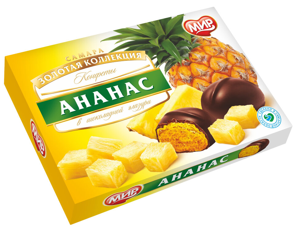  КФ МИР Ананас в шоколадной глазури 160г в Краснокаменске
